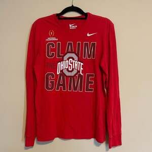 Nike Ohio State Buckeyes National Championship Claim The Game LS T-Shirt Size M